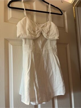 Altar'd State White Mini Dress with Twist Bust